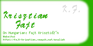 krisztian fajt business card